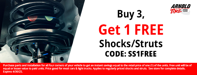 Buy 3, Get 1 FREE Shocks/Struts